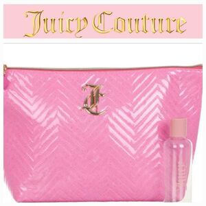 Juicy Couture Pink Glitter Cosmetic Pouch